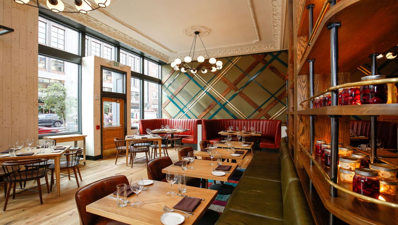 Luxury Restaurant Long view of tables
